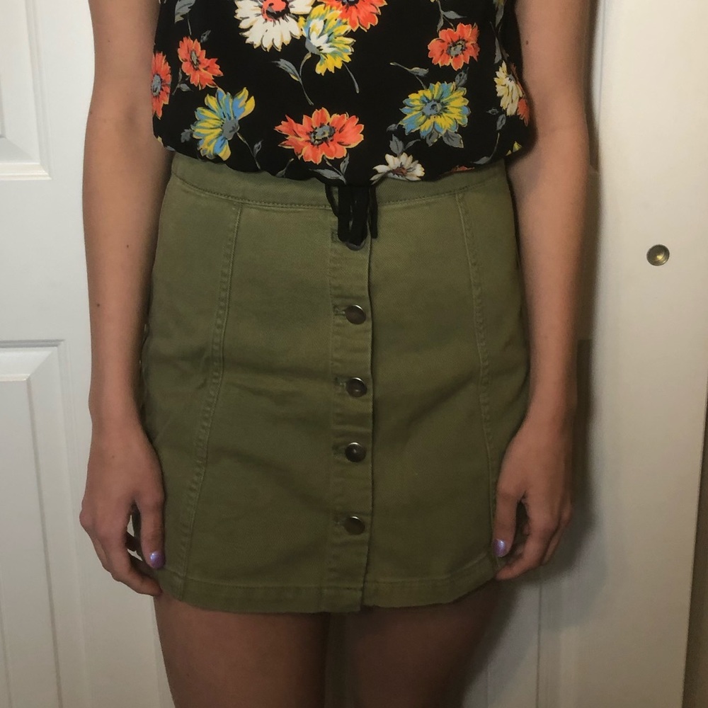 Green skirt